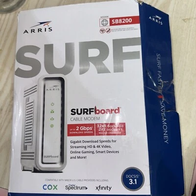 ✨ ARRIS  SB8200 Cable Modem Fast DOCSIS 3.1 1Gbs Comcast Xfinity Spectrum Cox - Image 1 of 4