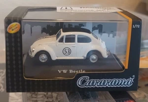 1/72 CARARAMA RACING VOLKSWAGEN BEETLE #53 HERBIE LIKE VW WHITE MIJO - Picture 1 of 5