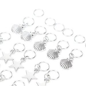 Leaf Shell Star Pattern Dreadlocks Hair Rings Braiding Hair Rings Hair Accessory - Picture 1 of 12