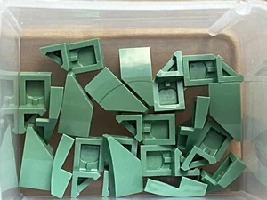 LEGO Parts - Sand Green Wedge 2 x 1 w Stud Notch Right - No 29119 - QTY 20 - Picture 1 of 1