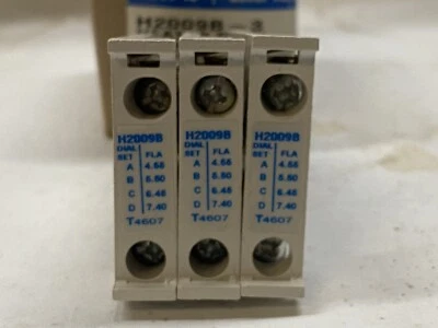 Pack of 3 Eaton Cutler Hammer Freedom Series Heater H2009 84.7-115 Amp NEW - Image 1 of 3