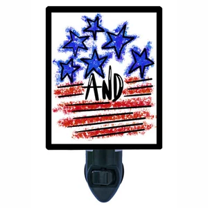 Decorative Photo Night Light, Red White and Blue, USA, Patriotic, Flag - Picture 1 of 4