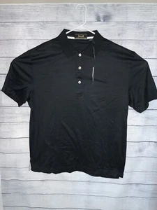Findlay Ohio CC Herren Golf Kragen SS Baumwolle bestickt Hemd schwarz Neu mit Etikett Large - Bild 1 von 7