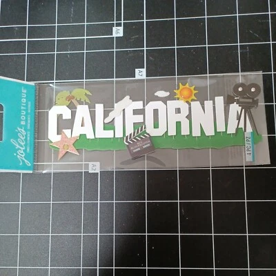SCRAPBOOK STICKER Title Travel California Hollywood Vacation movie star fame - Изображение 1 из 2