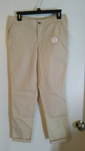 NWT Wonder Nation Girl’s Size 16  Beige Tough Cotton ADJ Waist Chino Pants  - Picture 1 of 3