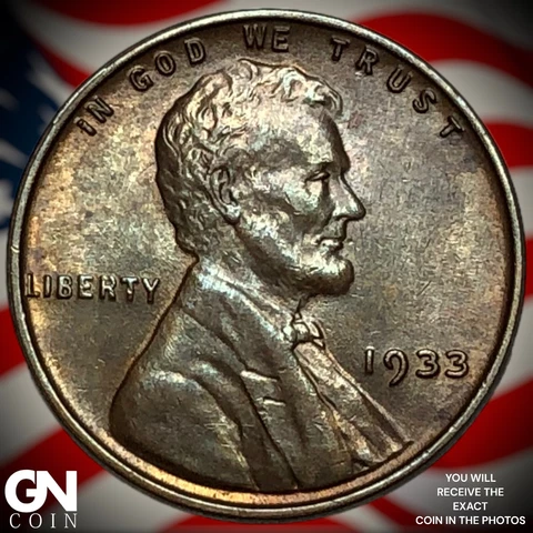 1933 P Lincoln Cent Wheat Penny  Q7049 Cover