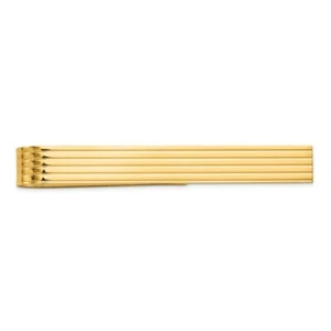 14k 14kt Yellow Gold Tie Bar 50mm X 6.5mm - Picture 1 of 3