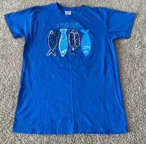 Frame Italy Positano Italy Fish Blue T-Shirt Mens Large - Picture 1 of 5