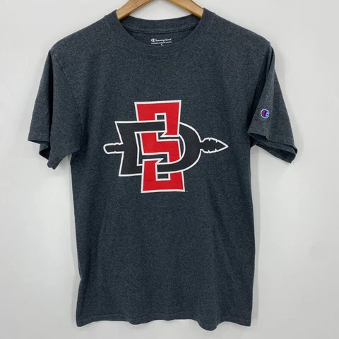 Champion T-Shirt Men's S Gray San Diego State Aztecs Short Sleeve Crew Neck Cover