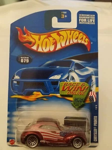 HOT WHEELS CHRYSLER PRONTO #079 American flag on side Color Red - Picture 1 of 1