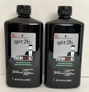 Schwarzkopf GOT2B Phenomenal MENS Thickening Shampoo 16.9 oz Lot Of 2 - Picture 1 of 2