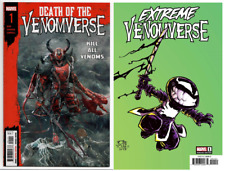 Death of Venomverse #1 & Extreme Venomverse # 1 E Skottie Young 2023 SET Lot