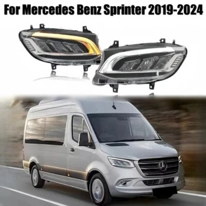 1Pair LED Front Headlights Assembly Headlamps For Mercedes-Benz Sprinter 2019-24 - Picture 1 of 12