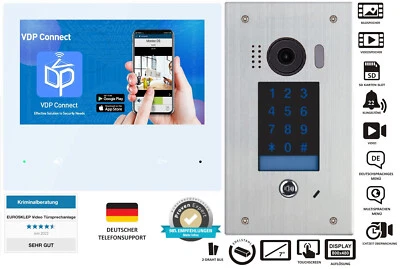 Video Türsprechanlage Wlan 1 Familienhaus Sprechanlage Türklingel mit Handy App - Bild 1 von 4