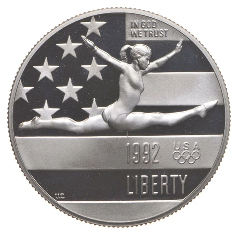 1992 PROOF Olympic Gymnastics - Commemorative Half Dollar Cover