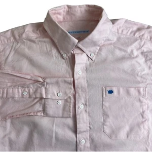 Southern Tide Mens Pink Tailored Fit Cotton Long Sleeve Button Down Shirt Medium - Picture 1 of 5