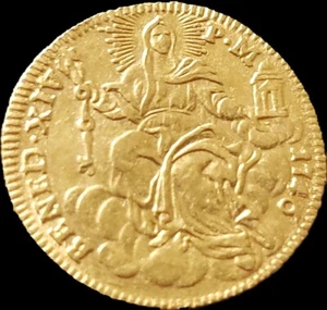 ITALIEN. Päpstliche Münzprägung. Benedikt XIV., 1740-1758. Zecchino 1746 - Bild 1 von 2