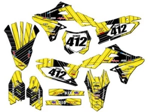 2018-2023 RMZ 450 RACE SERIES Yellow Senge Graphics Kit Compatible with Suzuki - Picture 1 of 10