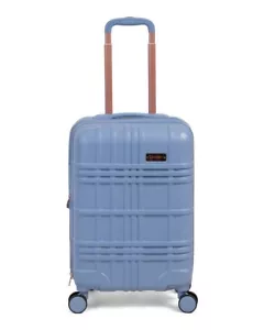 JESSICA SIMPSON 20in Light Blue Jewel Plaid Hardside Carry-on Spinner - Picture 1 of 4