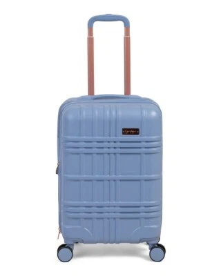 JESSICA SIMPSON 20in Light Blue Jewel Plaid Hardside Carry-on Spinner - Image 1 of 4