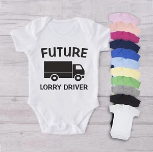 FUTURO CONDUCTOR DE CAMIÓN Body Bebé Bebé Crecimiento Chaleco Geek Divertido Regalo Papá Mamá - Imagen 1 de 22