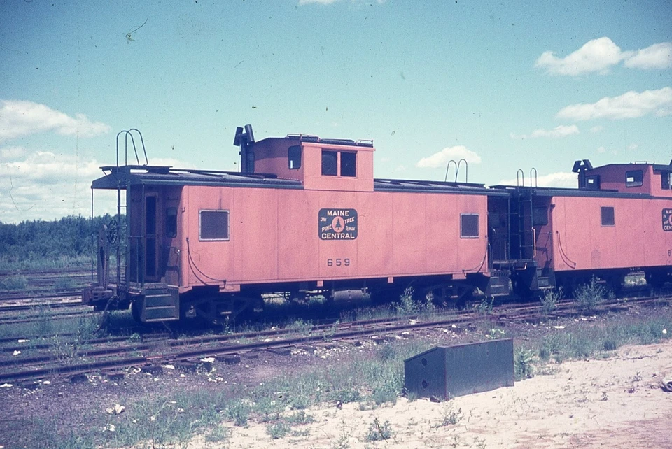 Original Train Slide Main Central Caboose #659 South Portland ME 1969 #01 - Imagem 1 de 1