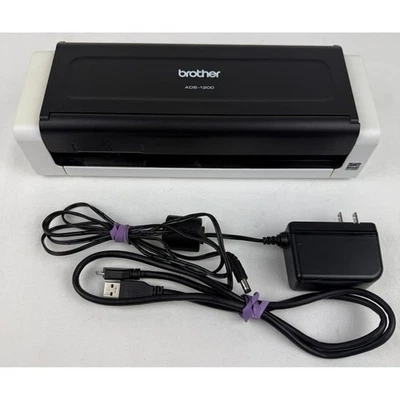 Brother ADS 1200 Compact Document Scanner with Power Adapter and USB TESTED - Image 1 of 4