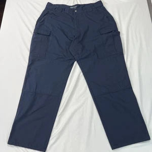 511 Tactical Cargo Pants Mens XL Blue Ripstop Double Knee Work Stretch Waist EUC - Picture 1 of 18