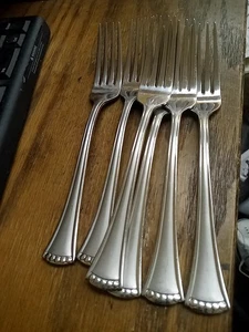 Lenox Stainless Butlers Pantry Frosted 7 1/8" Salad Forks (Set Of 6) POB2 - Picture 1 of 3