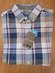 Van Heusen Mens LS Slim Fit Plaid Shirt NWT Size M - Picture 1 of 1