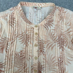 Faherty Gemina Lino Melocotón Palmeras Lino Pintuck Solero Mediano Bolsillos Relajados - Imagen 1 de 11