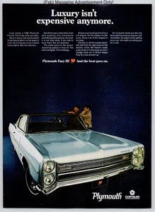 Plymouth Fury III Classic Limousine Luxus Feature Promo Vintage 1968 Werbung - Bild 1 von 5