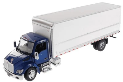 Diecast Masters 71101 - Kenworth T280 with Van Truck Box Body Blue White - 1:32 - Image 1 of 3
