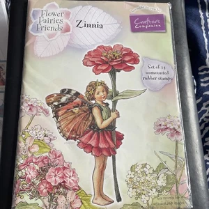 Timbro in gomma non montato Compagno artigiani fiori fate amici Zinnia NUOVO - Foto 1 di 3
