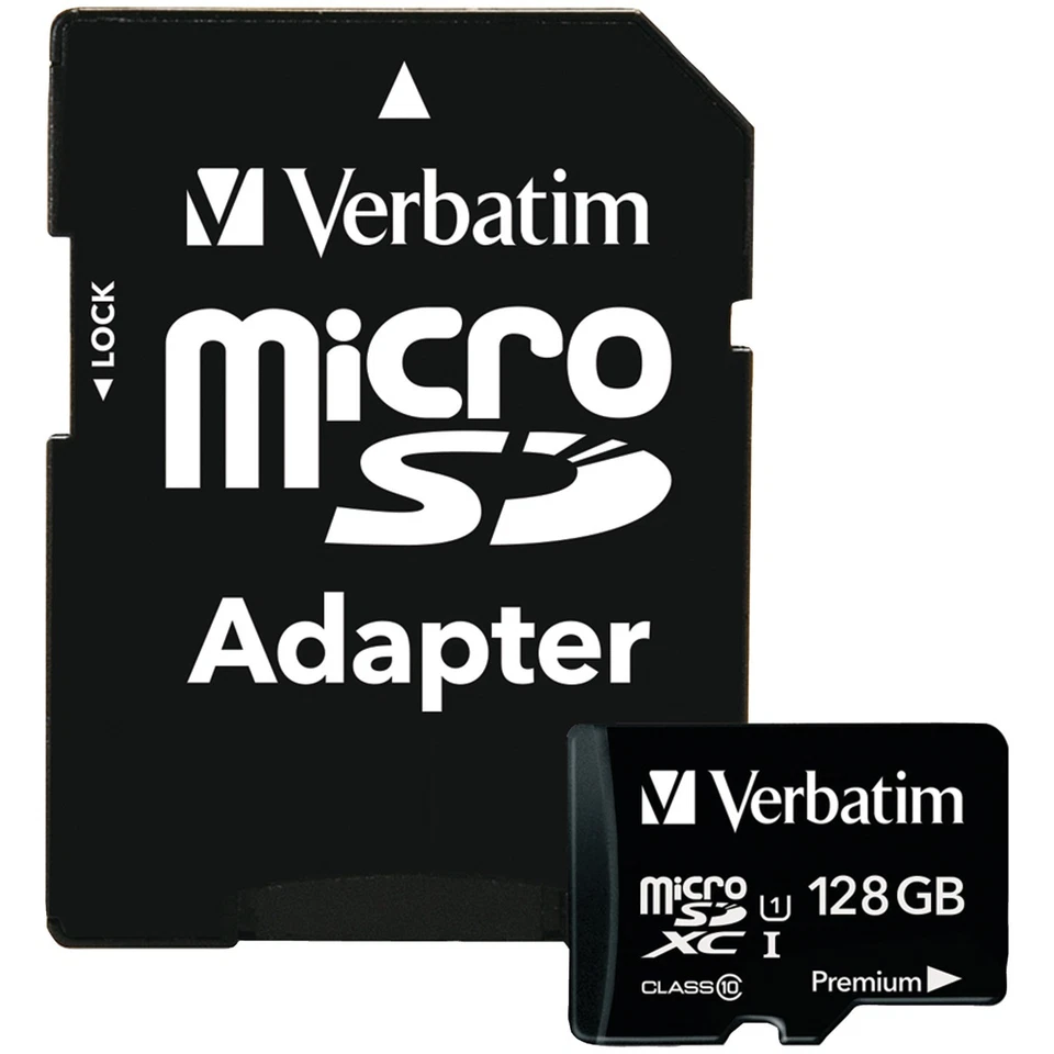 VERBATIM® 128 GB Premium microSDXC Card with Adapter - Image 1 of 1