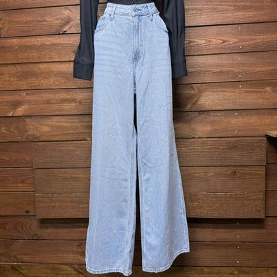 NWT Abercrombie & Fitch Womens 31L Denim The Wide Leg High Rise Curve Stretch - Image 1 of 4