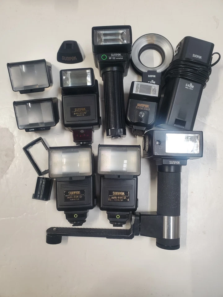 sunpak Gx8r Macro Ring Light Auto 444 Ap-52 Auto 433 Af Thyristor Flash Diffuser - Image 1 of 1