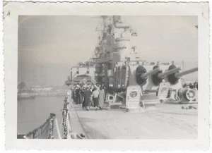 Vintage Snapshot Photo, US Battleship - Picture 1 of 3