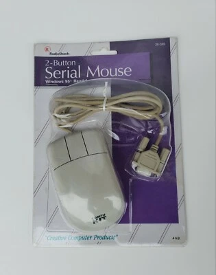 Ratón serie Radio Shack vintage de 2 botones  Foto 1 de 2