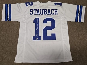 Roger Staubach Signed SB VI MVP Jersey Beckett Auto Dallas Cowboys Football - Picture 1 of 3