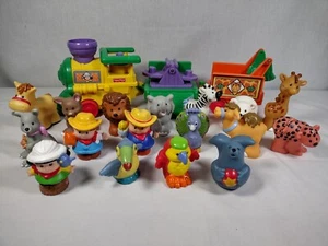 FP Little People Safari Train 3 People 14 Animals 3 Pc Train No Sound - Picture 1 of 16