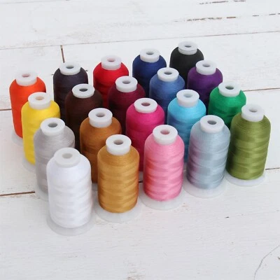 20 CONE POLYESTER EMBROIDERY MACHINE THREAD SETS - 1000M CONES 40WT 11 DIFF SETS - Image 1 of 4