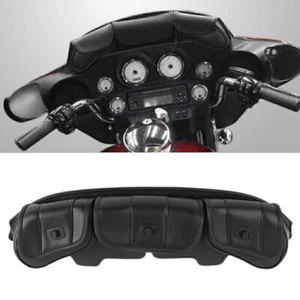 For Harley Touring Electra Street Glide 3-Pocket Windshield Fairing Pouch Bag - Picture 1 of 11
