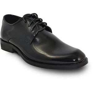 VANGELO/ ROCKEFELLER Boy Tuxedo Shoes For Formal Wedding Black - Picture 1 of 7
