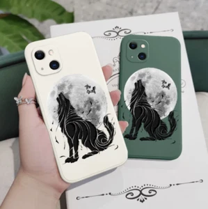 Moon Lone The Wolf Loup Soft Coque Cover Case For Iphone 15 Pro Max 14 13 12 11 - Photo 1 sur 5