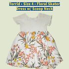 Torrid Women’s Plus Size 4 Floral Skater Dress w/ Scoop Neck