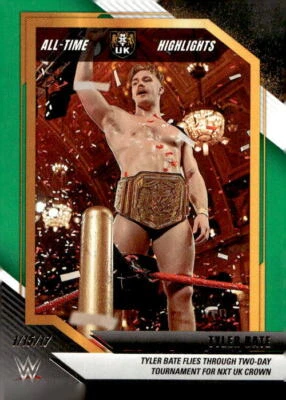 Tyler Bate 2022 Panini NXT 2.0 WWE - All-Time NXT Highlights Green #9 - - Image 1 of 2