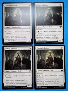 4x Unholy Officiant Crimson Vow Mtg Magic Creature Vampire Cleric Plains 41 - Picture 1 of 4