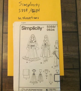 Simplicity Sewing Pattern 5359 / 0634 Instructions Only - Picture 1 of 1