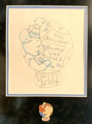 Disney Auctions Roo Original Artwork & Prototype Pin w COA New Year 2004 - Image 1 of 4